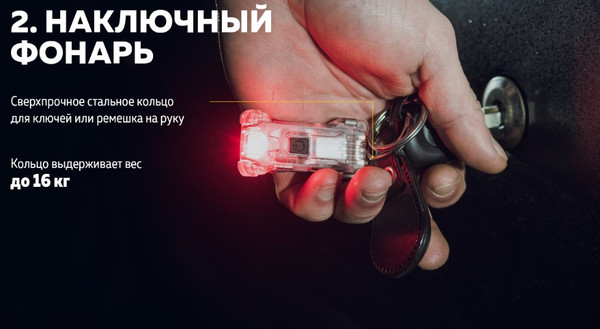 Изображение товара Фонарь Armytek Zippy Extended Set WR / F09101R (красный)