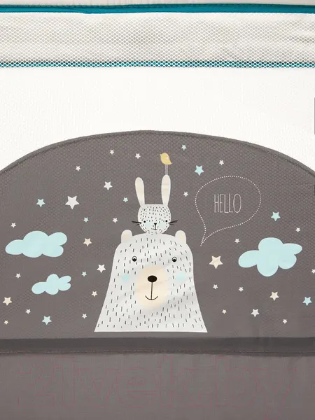 Изображение товара Кровать-манеж Amarobaby Multiform Hello Bear / AMARO-26MHB-Se (серый)