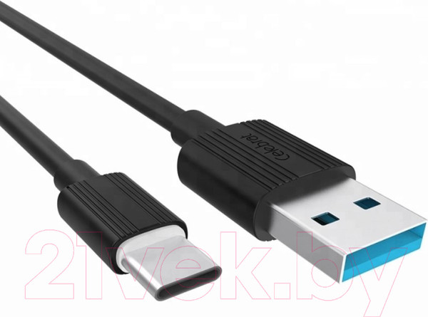 Изображение товара Кабель Celebrat CB-09 Type-C (1м, черный)