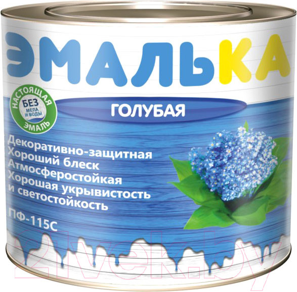 Изображение товара Эмаль Эмалька ПФ-115 С (2л, голубой)