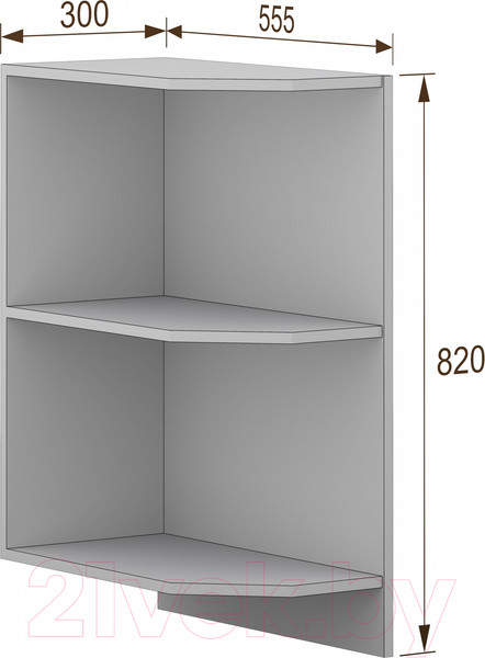 Изображение товара Шкаф-стол кухонный Кортекс-мебель Корнелия Лира НШК30р без столешницы (пепел)