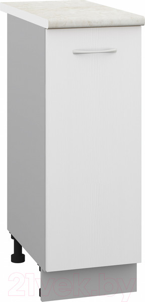 Изображение товара Шкаф-стол кухонный Кортекс-мебель Корнелия Лира НШ30р (белый/королевский опал)