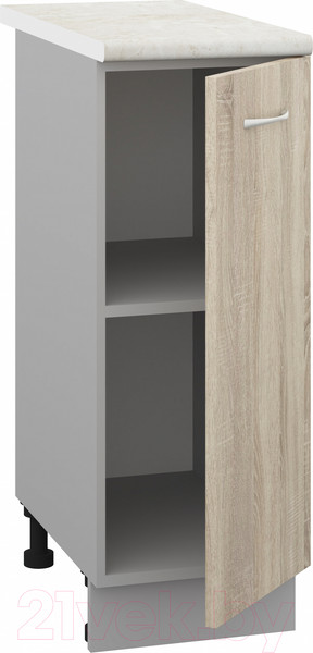 Изображение товара Шкаф-стол кухонный Кортекс-мебель Корнелия Лира НШ30р (дуб сонома/королевский опал)