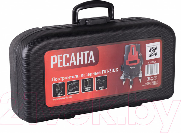 Изображение товара Лазерный нивелир Ресанта ПЛ-3ШК (61/10/525)
