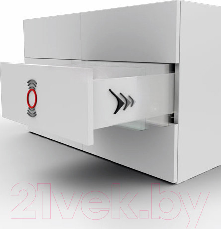 Изображение товара Комплект направляющих мебельных Samet Smart Slide Push Open / 12722415 (частичного выдвижения 450мм)