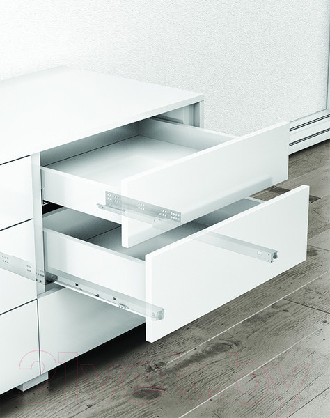 Изображение товара Комплект направляющих мебельных Samet Smart Slide Push Open / 12722415 (частичного выдвижения 450мм)