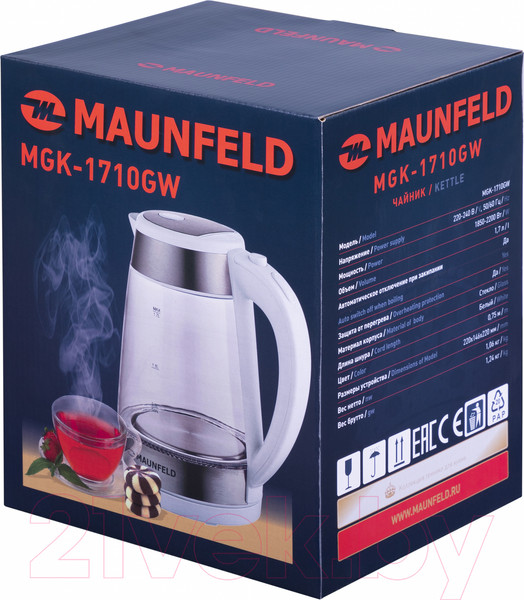 Изображение товара Электрочайник Maunfeld MGK1710GW