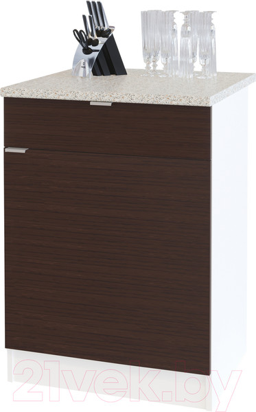 Изображение товара Шкаф-стол кухонный Сокол-Мебель ТК-06.1 (белый/венге)