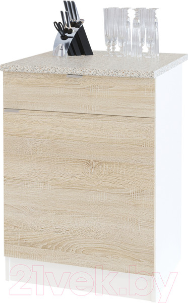 Изображение товара Шкаф-стол кухонный Сокол-Мебель ТК-06.1 (белый/дуб сонома)