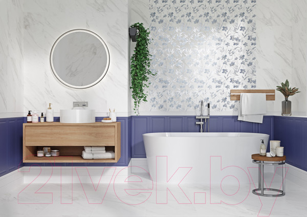 Изображение товара Плитка Gracia Ceramica Scarlett White PG 01 (450x450)