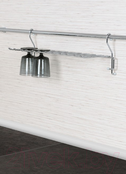 Изображение товара Держатель бокалов на рейлинг Starax S-4013-C (хром)