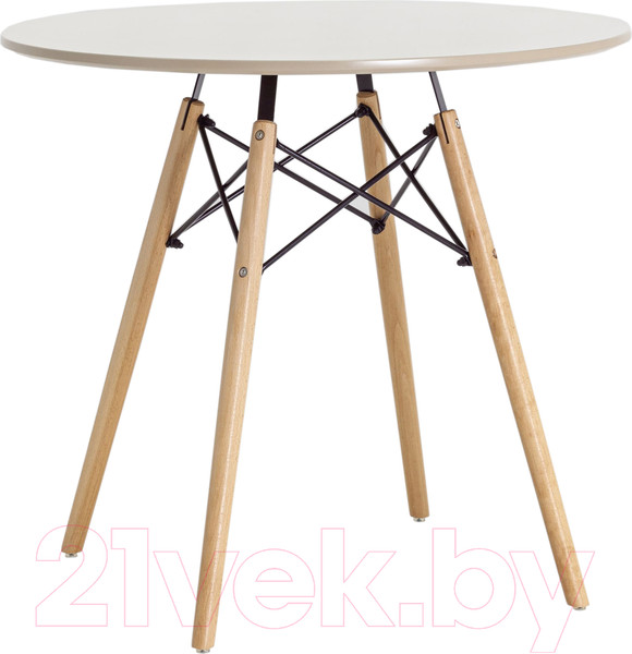 Изображение товара Обеденный стол Stool Group Eames D80 / Z-231 66016 (бежевый/дерево)