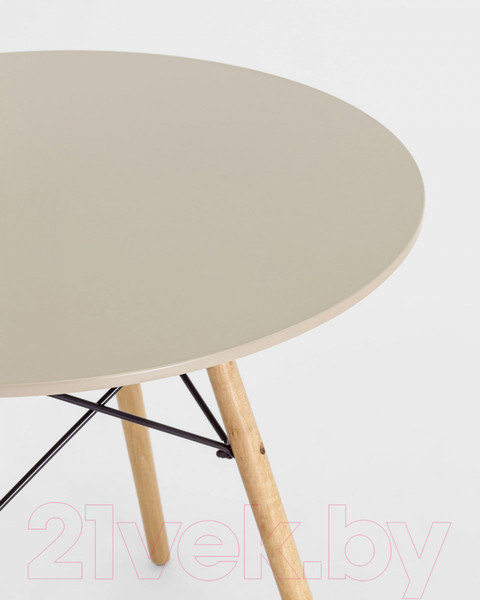 Изображение товара Обеденный стол Stool Group Eames D80 / Z-231 66016 (бежевый/дерево)