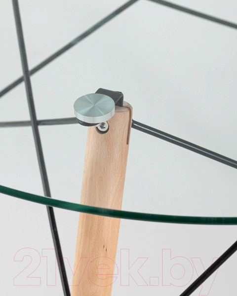 Изображение товара Обеденный стол Stool Group Eames D80 / Chad Glass (стекло/дерево)