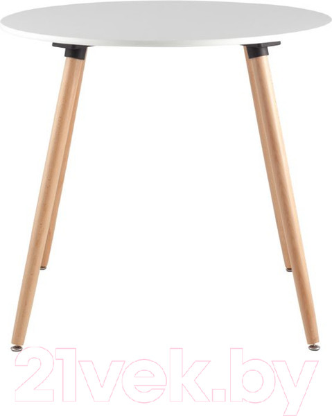 Изображение товара Обеденный стол Stool Group Рокки / Rookie Round  (белый/дерево)