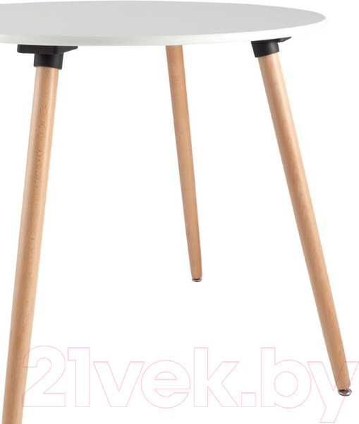 Изображение товара Обеденный стол Stool Group Рокки / Rookie Round  (белый/дерево)
