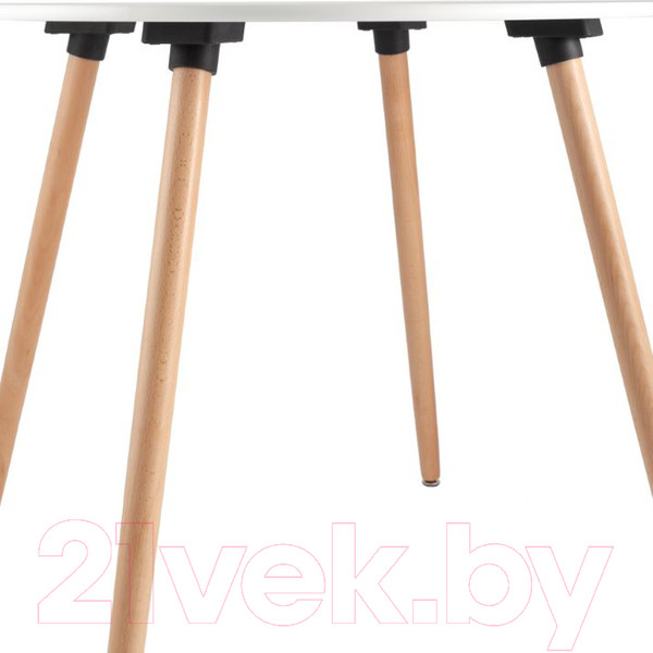 Изображение товара Обеденный стол Stool Group Рокки / Rookie Round  (белый/дерево)
