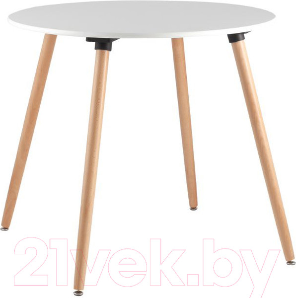 Изображение товара Обеденный стол Stool Group Рокки / Rookie Round  (белый/дерево)