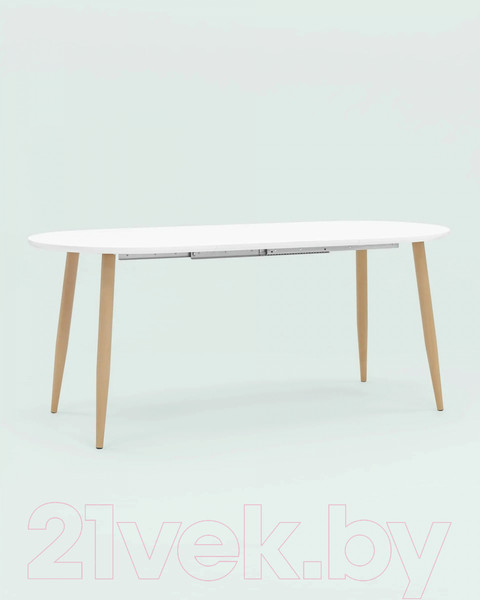 Изображение товара Обеденный стол Stool Group Берген раскладной 120-180x80 / DT-95-120 (белый)