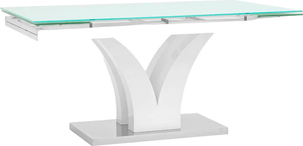 Изображение товара Обеденный стол Stool Group Верона раскладной 160-220x90 / DT-43-160-HGW (глянцевый белый)