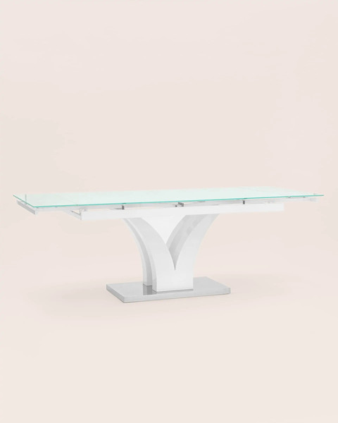 Изображение товара Обеденный стол Stool Group Верона раскладной 160-220x90 / DT-43-160-HGW (глянцевый белый)