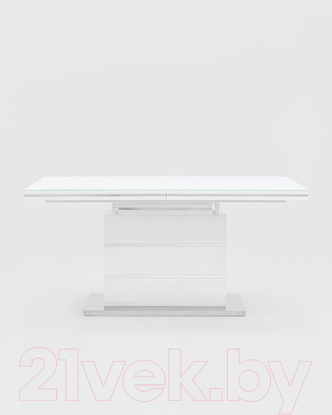 Изображение товара Обеденный стол Stool Group Глазго раскладной 160-215x90 / N-115-160-HGW (глянцевый белый)