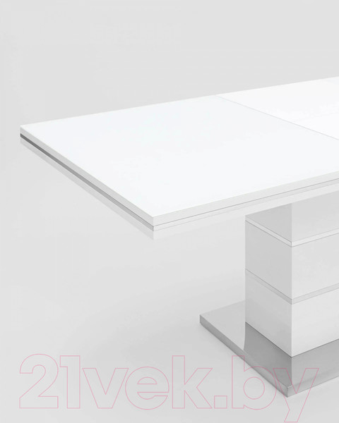 Изображение товара Обеденный стол Stool Group Глазго раскладной 160-215x90 / N-115-160-HGW (глянцевый белый)