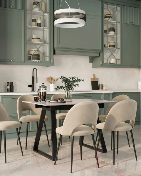 Изображение товара Обеденный стол Stool Group Детройт раскладной 120-160x80 / DT-935S-GR-120 (серый)