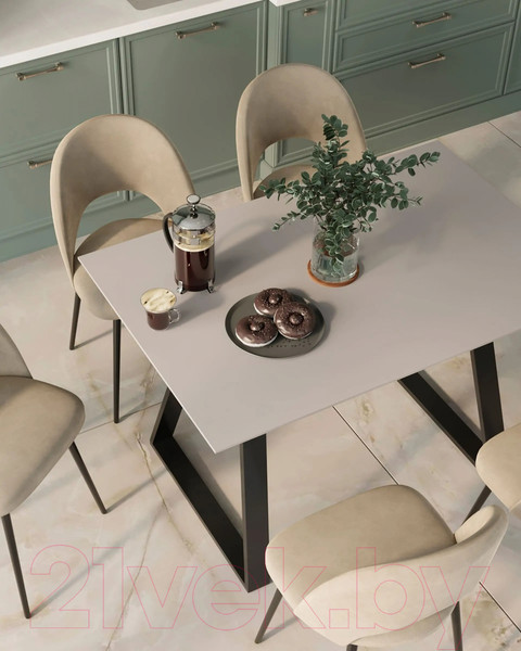 Изображение товара Обеденный стол Stool Group Детройт раскладной 120-160x80 / DT-935S-GR-120 (серый)