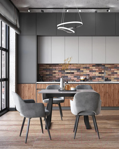 Изображение товара Обеденный стол Stool Group Детройт раскладной 120-160x80 / DT-935S-GR-120 (серый)