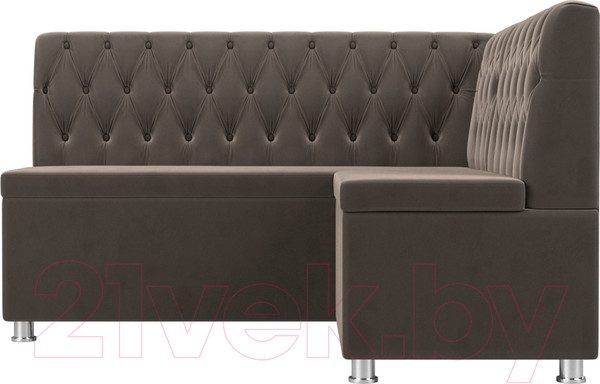 Изображение товара Уголок кухонный мягкий Лига Диванов Мирта 262 правый / 107590 (велюр, коричневый)