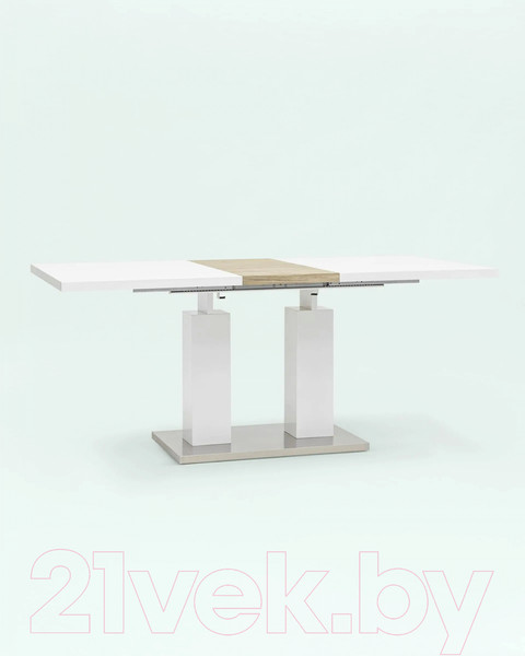 Изображение товара Обеденный стол Stool Group Сиэтл раскладной 140-180x90 / DT-963-HGW-140 (глянцевый белый)