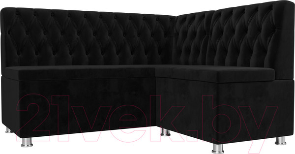 Изображение товара Уголок кухонный мягкий Лига Диванов Мирта 262 правый / 107593 (велюр, черный)
