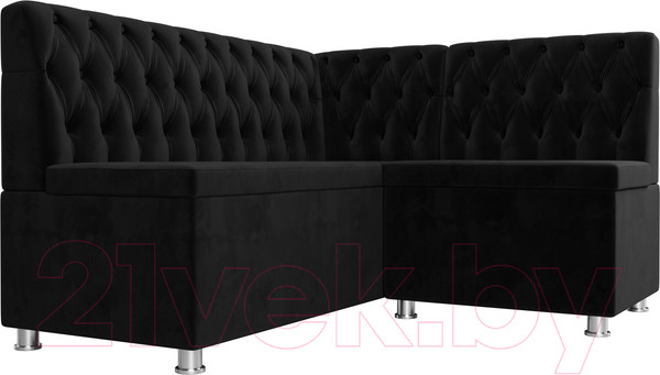 Изображение товара Уголок кухонный мягкий Лига Диванов Мирта 262 правый / 107593 (велюр, черный)