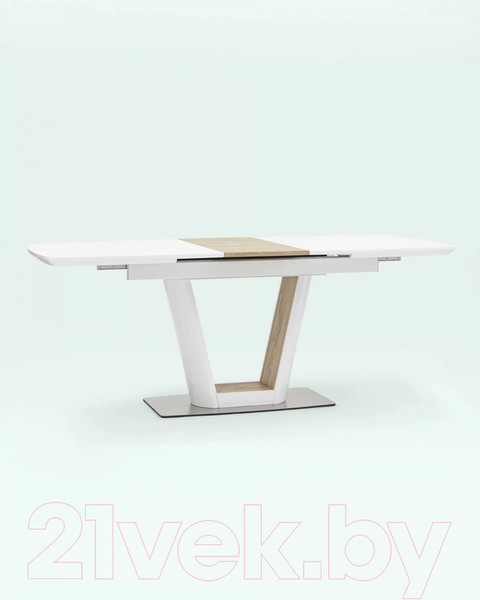 Изображение товара Обеденный стол Stool Group Атланта раскладной 160-200x90 / DT-951-HGW-160 (глянцевый белый)