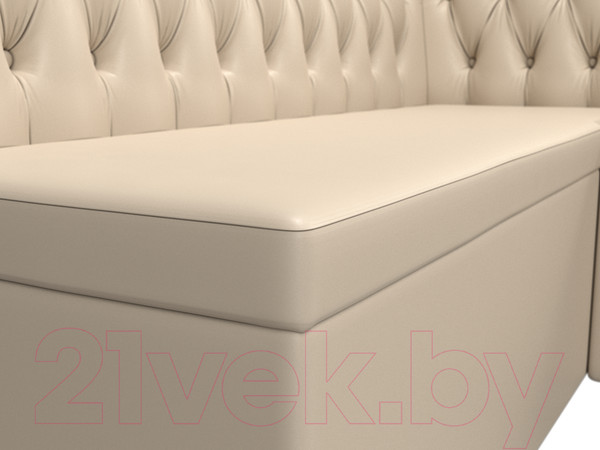 Изображение товара Уголок кухонный мягкий Лига Диванов Мирта 262 правый / 107605 (экокожа, бежевый)