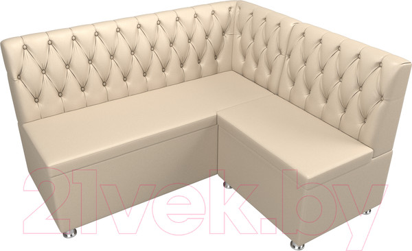 Изображение товара Уголок кухонный мягкий Лига Диванов Мирта 262 правый / 107605 (экокожа, бежевый)