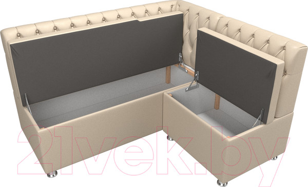 Изображение товара Уголок кухонный мягкий Лига Диванов Мирта 262 правый / 107605 (экокожа, бежевый)