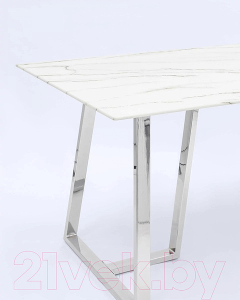 Изображение товара Обеденный стол Stool Group Даллас 160x90 / DT-923-W-160 (белый/стекло)