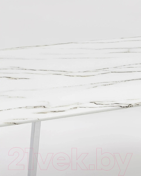 Изображение товара Обеденный стол Stool Group Даллас 160x90 / DT-923-W-160 (белый/стекло)