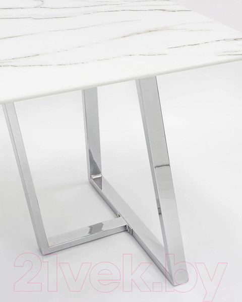 Изображение товара Обеденный стол Stool Group Даллас 160x90 / DT-923-W-160 (белый/стекло)