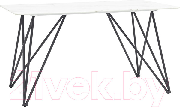 Изображение товара Обеденный стол Stool Group Сакраменто 140x90 / DT-968-W-140 (белый/стекло)