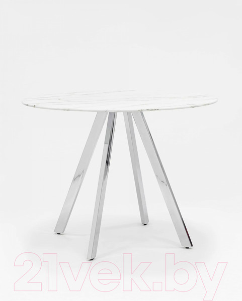 Изображение товара Обеденный стол Stool Group Хьюстон 100x100 / DT-954-W-100 (белый/стекло)