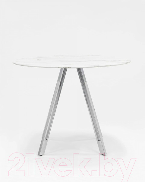 Изображение товара Обеденный стол Stool Group Хьюстон 100x100 / DT-954-W-100 (белый/стекло)