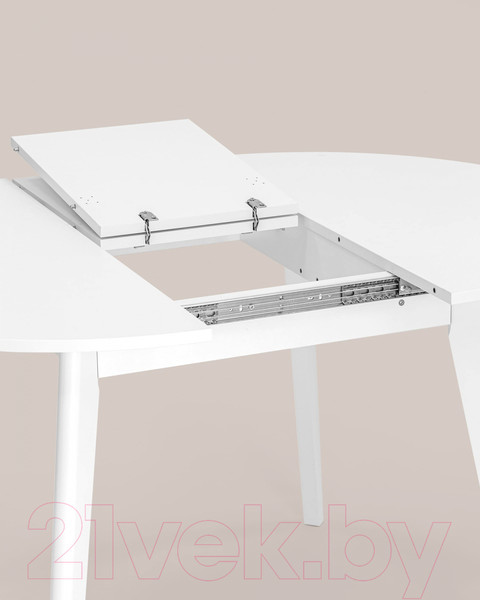 Изображение товара Обеденный стол Stool Group Rondo 100-135x100 / 80.557.01 605 (белый)