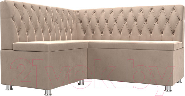 Изображение товара Уголок кухонный мягкий Лига Диванов Мирта 262 левый / 107586 (велюр, бежевый)