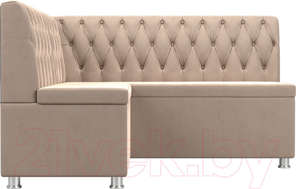 Изображение товара Уголок кухонный мягкий Лига Диванов Мирта 262 левый / 107586 (велюр, бежевый)