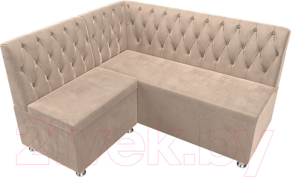Изображение товара Уголок кухонный мягкий Лига Диванов Мирта 262 левый / 107586 (велюр, бежевый)