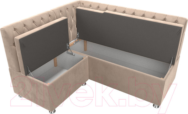 Изображение товара Уголок кухонный мягкий Лига Диванов Мирта 262 левый / 107586 (велюр, бежевый)