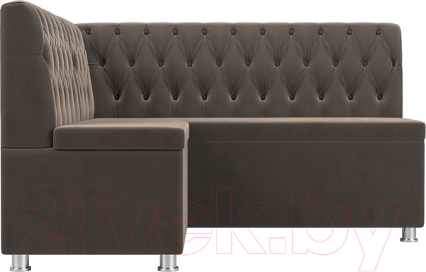 Изображение товара Уголок кухонный мягкий Лига Диванов Мирта 262 левый / 107590 (велюр, коричневый)